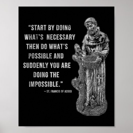 Sint Franciscus van Isi citeert katholieke T - sh Poster (Voorkant)