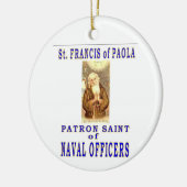 Sint-FRANCISCUS van PAOLA Keramisch Ornament (Links)