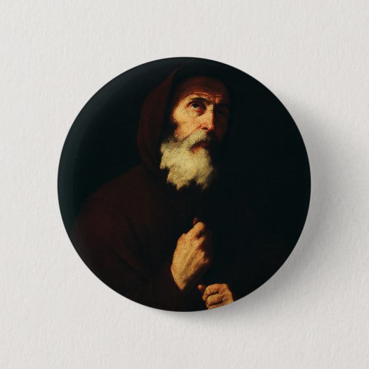 Sint-Franciscus van Paola Ronde Button 5,7 Cm (Voorkant)