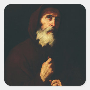 Sint-Franciscus van Paola Vierkante Sticker