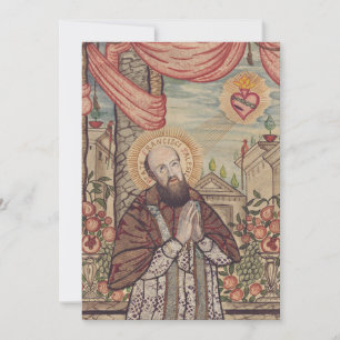 Sint-Franciscus van Sales bisschop van Genève Feestdagenkaart