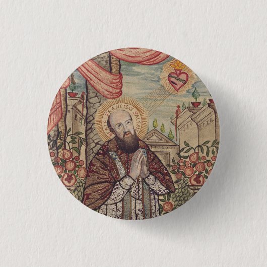 Sint-Franciscus van Sales, bisschop van Genève Ronde Button 3,2 Cm (Voorkant)
