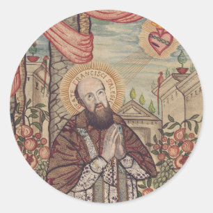 Sint-Franciscus van Sales Bisschop van Genève Ronde Sticker