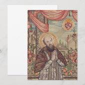 Sint Franciscus van Verkoop Bisschop van Genève Bedankkaart (Voorkant / Achterkant)
