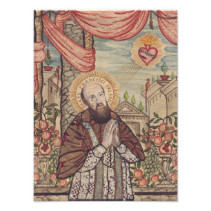 Sint Franciscus van Verkoop Bisschop van Genève Foto Afdruk