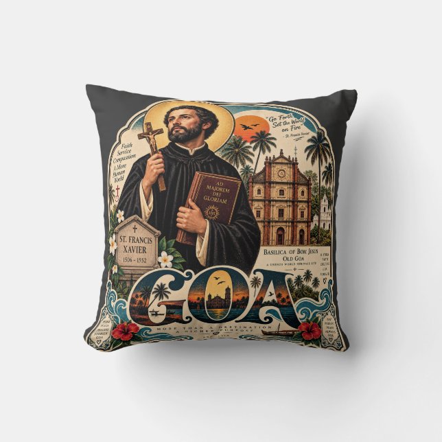 Sint-Franciscus Xaverius – Goa Erfgoed Kussen (Voorkant)