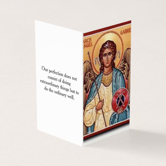 Sint Gabriël de Aartsengel Gebedskaart Kaart (Buitenkant)