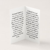 Sint Gabriël de Aartsengel Gebedskaart Kaart (Binnen)