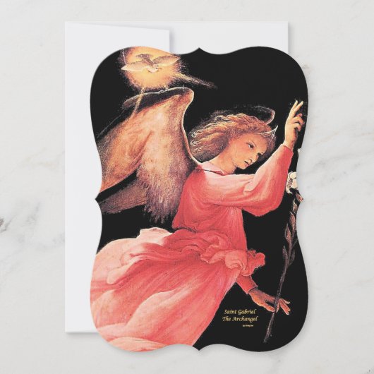 Sint Gabriël de aartsengel met gebed Feestdagenkaart (Voorkant)