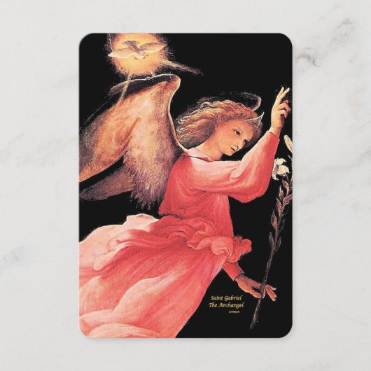 Sint Gabriël de aartsengel met gebed Informatiekaartje (Voorkant)