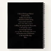 Sint Gabriël de aartsengel met gebed Notitieboek (Achterkant)