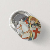 Sint-George de Draak Ronde Button 3,2 Cm (Voorkant /achterkant)
