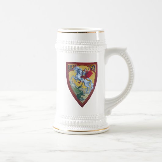 Sint-George de Dragon Stein Bierpul (Rechts)