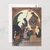 Sint George en de draak - Heinrich Lefler Briefkaart (Voorkant / Achterkant)