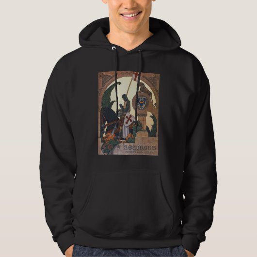Sint George en de draak - Heinrich Lefler Hoodie (Voorkant)