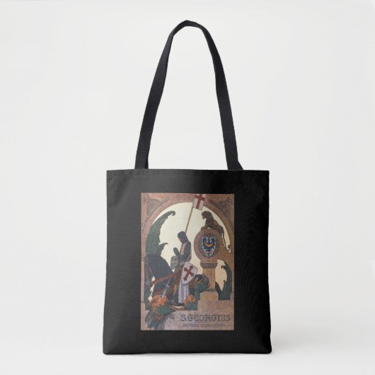 Sint George en de draak - Heinrich Lefler Tote Bag (Voorkant)