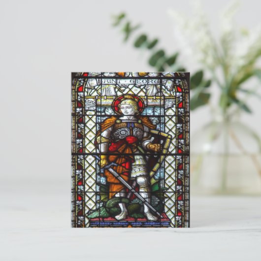 Sint-George-gekleurd glas Briefkaart (Staand voorkant)