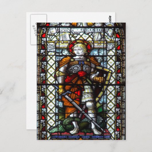 Sint-George-gekleurd glas Briefkaart (Voorkant / Achterkant)