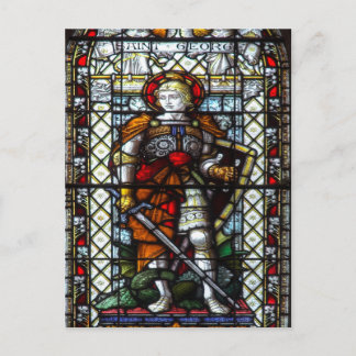 Sint-George-gekleurd glas Briefkaart