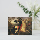 Sint-George vecht tegen de draak door Raphael Sanz Briefkaart (Staand voorkant)