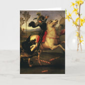 Sint-George vecht tegen de draak door Raphael Sanz Kaart (Gele Bloem)