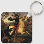 Sint-George vecht tegen de draak door Raphael Sanz Sleutelhanger (Achterkant)