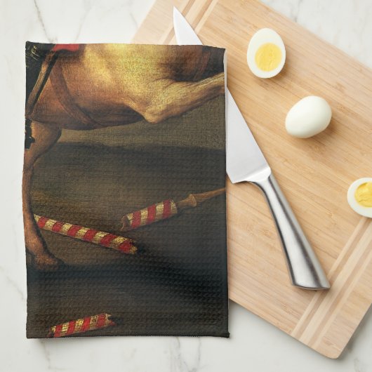 Sint-George vecht tegen de draak door Raphael Sanz Theedoek (Quarter Fold)