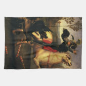 Sint-George vecht tegen de draak door Raphael Sanz Theedoek (Horizontaal)