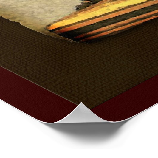 Sint George zet de Dragon Art Print af (Hoek)