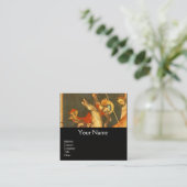 Sint George's Battle, Dragon Monogram Black Vierkante Visitekaartje (Staand voorkant)