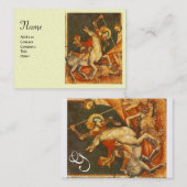Sint George's Battle & Dragon Monogram Pearl Visitekaartje (Voorkant / Achterkant)