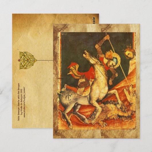 Sint-George's strijd met de draak Briefkaart (Voorkant / Achterkant)