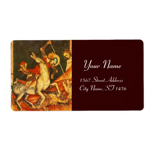 Sint-George's strijd met de draak Etiket (Voorkant)