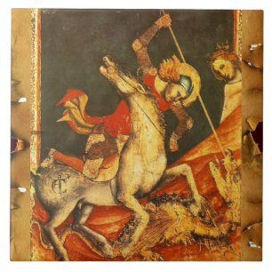 Sint-George's strijd met de draak Tegeltje