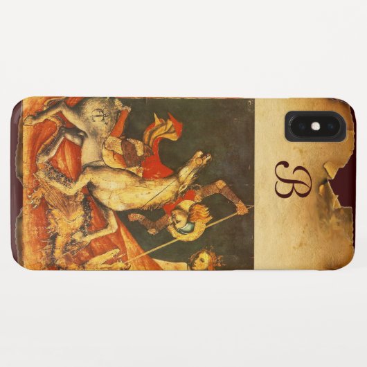 Sint-George's strijd met het Drakenmonogram Case-Mate iPhone Case (Achterkant (horizontaal))
