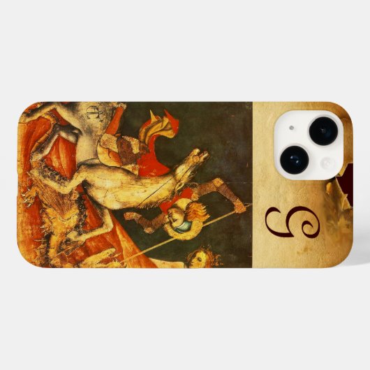 Sint-George's strijd met het Drakenmonogram Case-Mate iPhone Case (Achterkant (horizontaal))