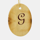 Sint-George's strijd met het Drakenmonogram Keramisch Ornament (Achterkant)