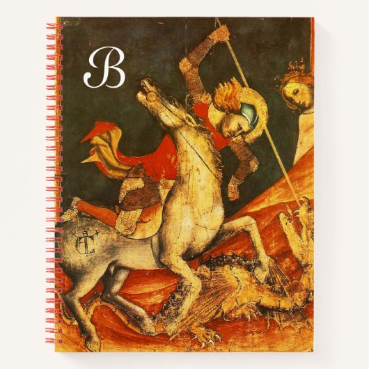 Sint-George's strijd met het Drakenmonogram Notitieboek (Voorkant)