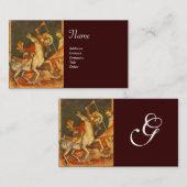 Sint-George's strijd met het Drakenmonogram Visitekaartje (Voorkant / Achterkant)