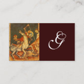 Sint-George's strijd met het Drakenmonogram Visitekaartje (Achterkant)
