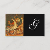 Sint-George's strijd met het Drakenmonogram Visitekaartje (Achterkant)