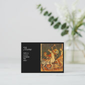 Sint-George's strijd met het Drakenmonogram Visitekaartje (Staand voorkant)