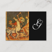 Sint-George's strijd met het Drakenmonogram Visitekaartje (Achterkant)