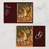 Sint-George's strijd met het Drakenmonogram Visitekaartje (Voorkant / Achterkant)