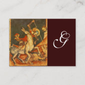 Sint-George's strijd met het Drakenmonogram Visitekaartje (Achterkant)