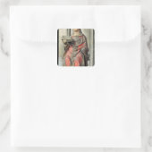 Sint-Germain bisschop van Auxerre Vierkante Sticker (Tas)