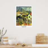 Sint-Germain in Tunis tegen augustus Macke Poster (Keuken)