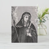 Sint Gertrude de Grote Duitse Benedictijner mystic Bedankkaart (Staand voorkant)