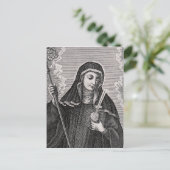 Sint Gertrude de Grote Duitse Benedictijner mystic Briefkaart (Staand voorkant)