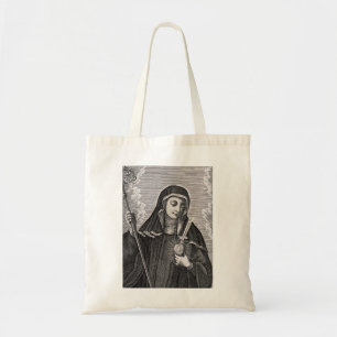 Sint Gertrude de Grote Duitse benedictijnse mystic Tote Bag